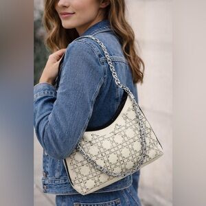 🆕🆕🆕 Ivory Denim & Black  Shoulder Bag